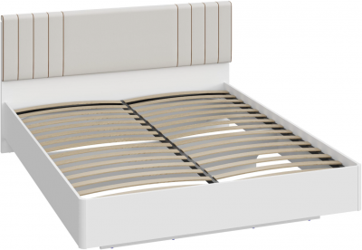 Кровать парящая 120 КР-411-16-12 с ортопед основанием, Белый/Ткань MARBEL 103