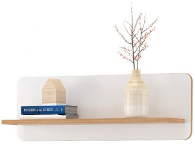 Вуди 15.46 Полка, цвет белый премиум/дуб крафт золотой, ШхГхВ 70х19,6х24 см.