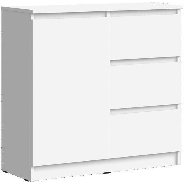 Челси Комод 800 (3 ящик 1 дверь) (Графит, Графит)