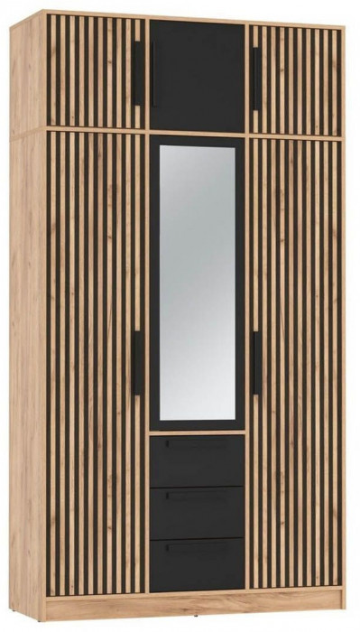 83.08 шкаф + 83.11 тумба Вегас Дуб золотой / Черный