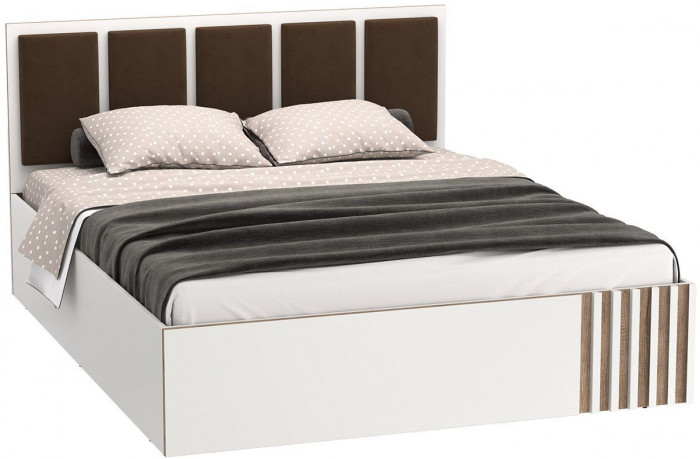 Кровать 51.19 Либерти с основанием 1600 Белый / Дуб Каньон