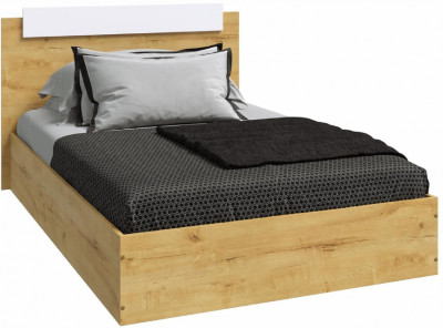 Эко Кровать 1200 (Вотан / Белый гладкий)