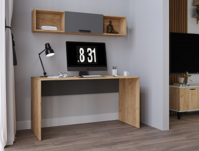 Модульный Офис Квартет-13, композиция 1, Дуб крафт золотой/Графит серый