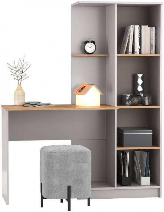 89.15 Прайм стол письменный левый кашемир / дуб золотой