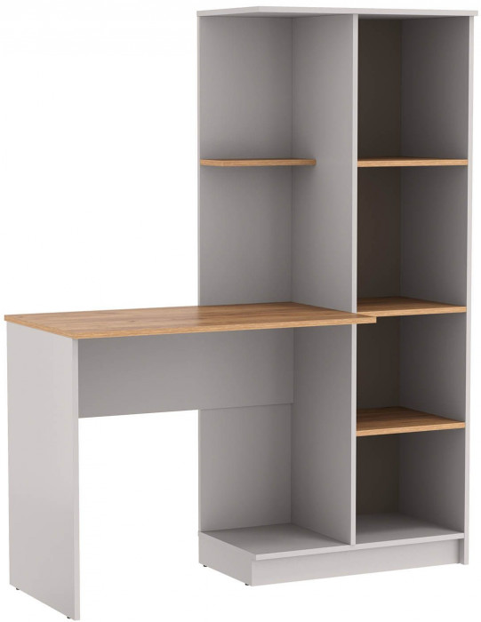 89.15 Прайм стол письменный левый кашемир / дуб золотой