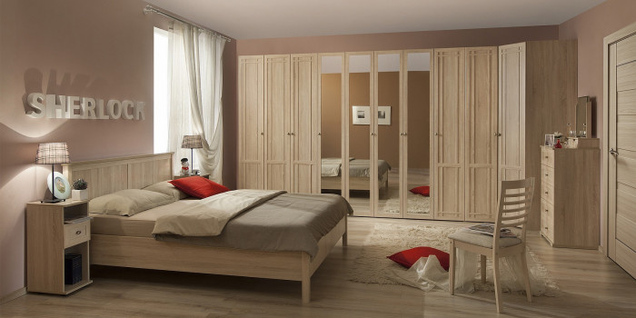 Тумба прикроватная с ящиком Sherlock 64, дуб сонома