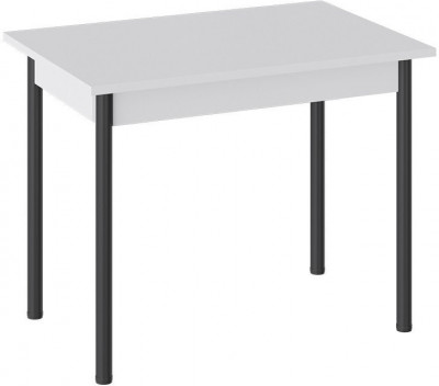 Родос Тип 1 стол с опорой d40 (Черный муар/Белый)
