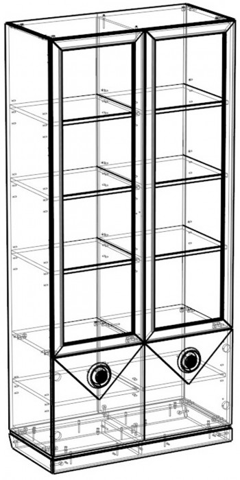 Витрина 2-х дверная Капри