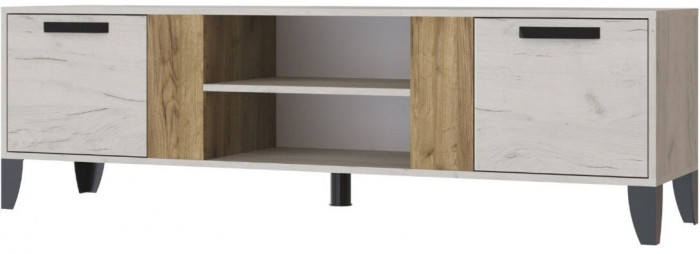 Тумба ТВ Парус-7 дуб крафт белый/дуб крафт табачный