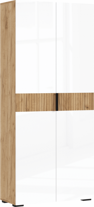 Роджинамиф Шкаф двухстворчатый (800), Крафт белый/Графит