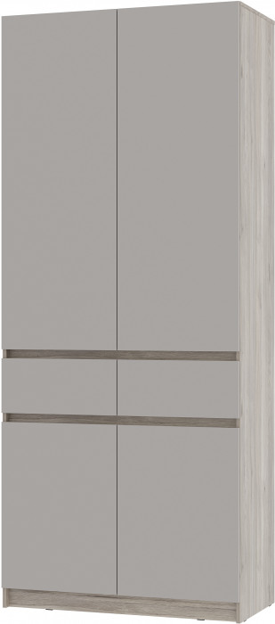 Шкаф 2-х створчатый "Багира" ШК-03 Дуб смоки/Кашемир