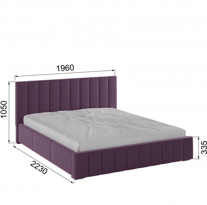 Нега Кровать интерьерная 180 винный, ортопед