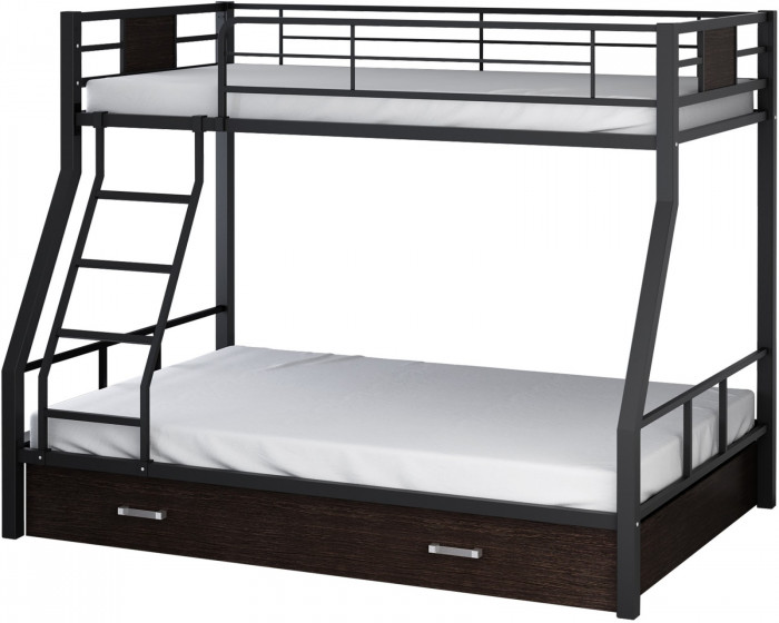 Двухъярусная кровать Гранада-1Я (Слоновая кость, Венге)