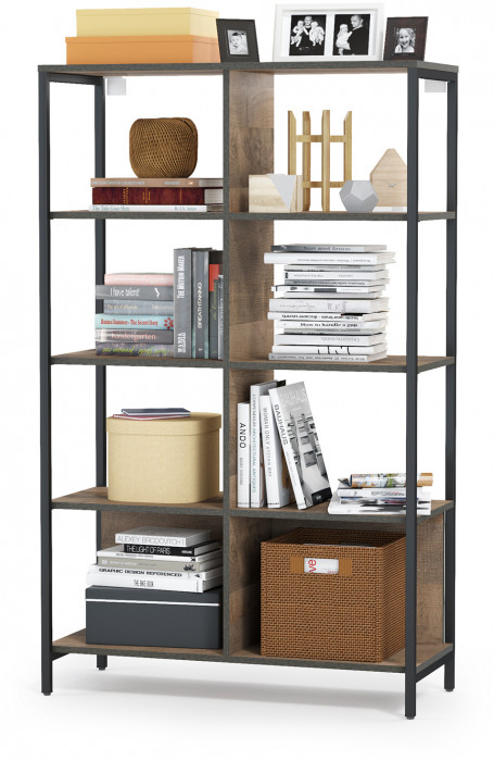 Трувор 13.151.02 Стеллаж, цвет дуб гранж песочный/интра, ШхГхВ 90х37х146 см.