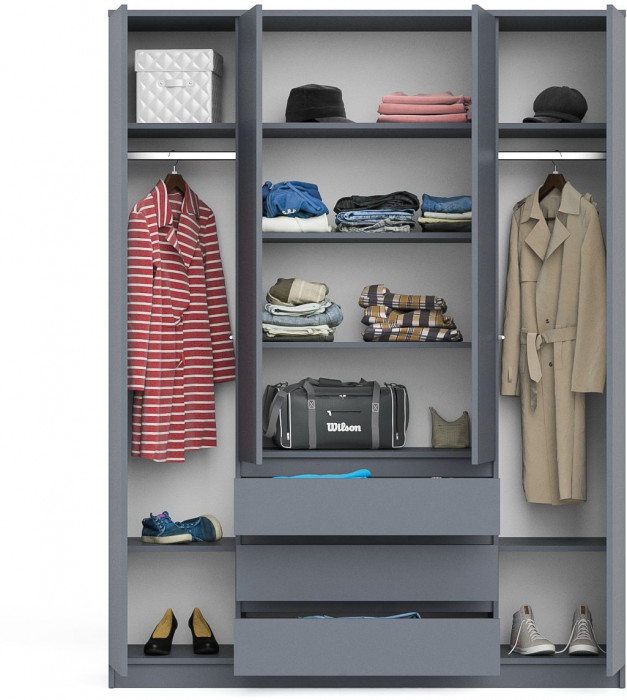 Мори Шкаф МШ1600.1, графит