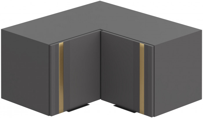 Модульная Прихожая Эмэ, набор №9, Графит/Графит золото, Simple 27