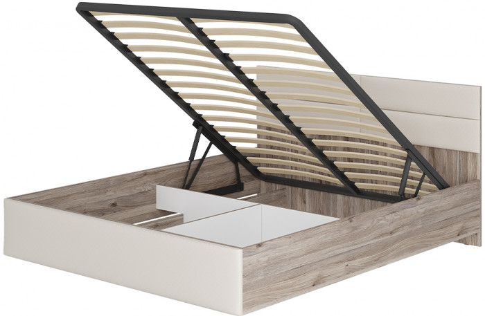 Кровать с подъёмным механизмом Урбан КР-18 160х200, Дуб смоки, Кашемир