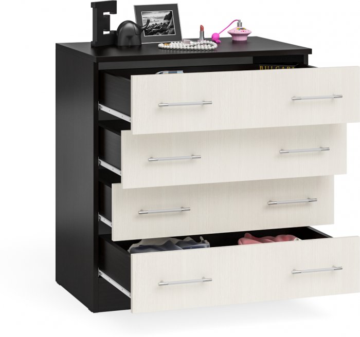 Фиеста Комод, цвет венге/дуб лоредо, ШхГхВ 80х53,6х88 см.