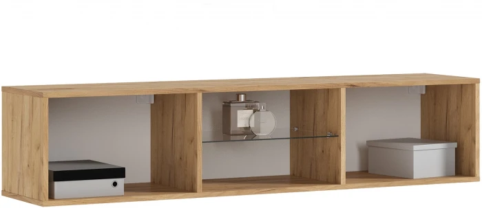 Норд Тумба ТВ подвесная, Крафт золотой/Изумрудный