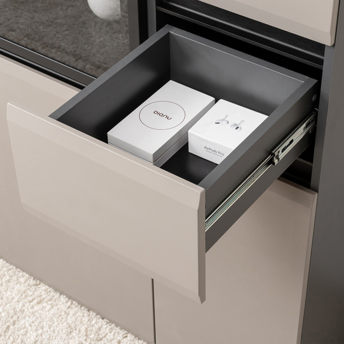 Сидней Комплектация № 052, корпус: антрацит/фасады: МДФ веллюто капучино