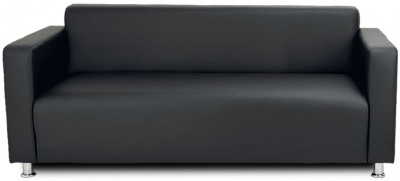 Диван прямой Томи, 160 см, экокожа, черный