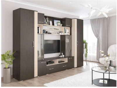 Гостиная Оскар-18, композиция 2, венге/дуб молочный