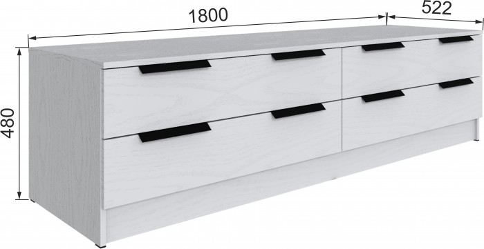 Тумба ТВ Мадрид №1 (1,8), Белый