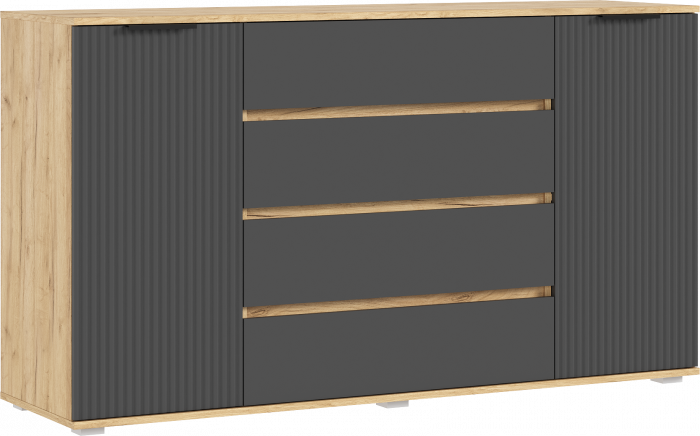 Модульная спальня Марвэл, Дуб крафт/Браш графит