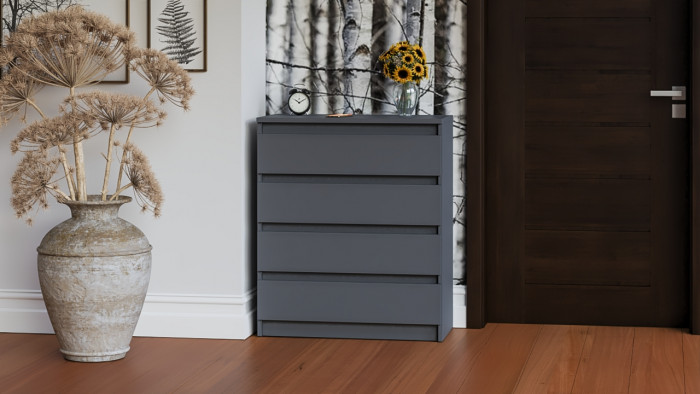 Мори Комод МК700.5, цвет графит, ШхГхВ 70,4х41х114 см.