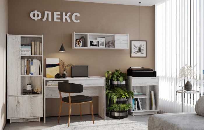 Полка навесная Флекс 10 Дуб Шавиниган