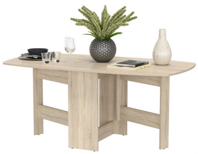 Стол-книжка раскладной 1-65М1дубсон, цвет дуб сонома, ШхГхВ 170х90х74 см., 30х90х74 см. сложенный