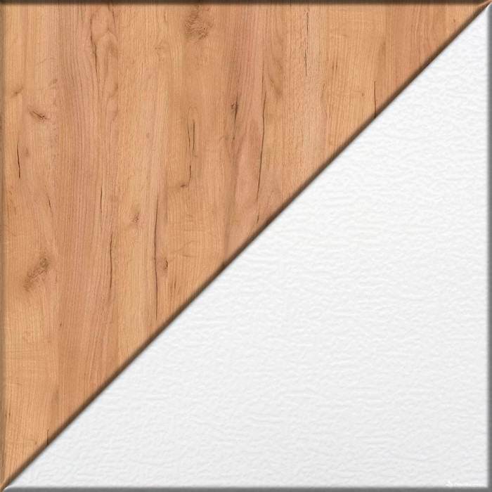 Лидер-8 Стол + Полка + Стол + Полка + Пенал + Тумба МД 3.19, цвет белый шагрень/крафт золото, 410х50/30х75/190 или 230х50/160х75/190 см., НЕ ун. сб.