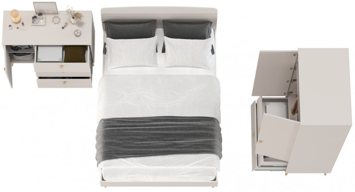 Афина Спальня 04-1400, кашемир серый