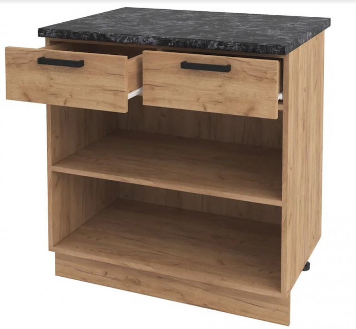 ШН1Я 800-М корпус шкаф нижн. с 2ящ (800*840*474) б/ст дуб крафт золото