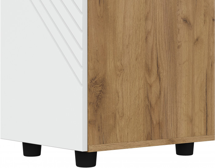 Пенал Байкал, Дуб золотой, Белый матовый