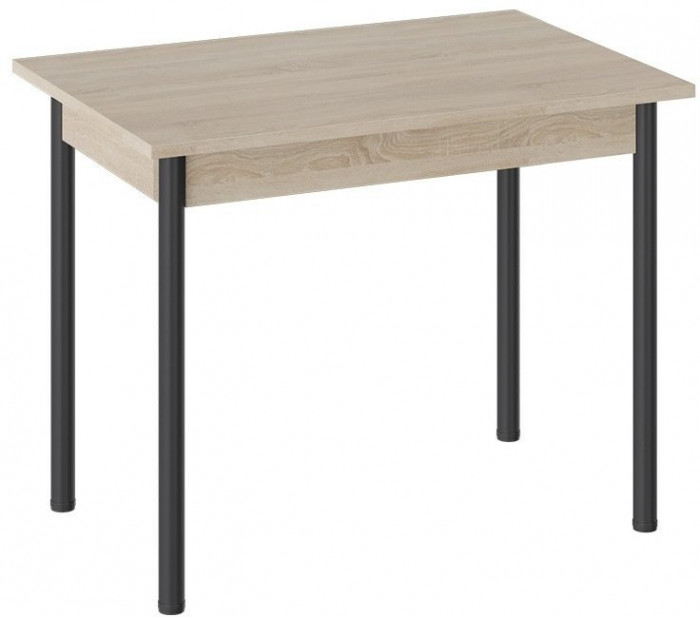 Родос Тип 1 стол с опорой d40 (Белый муар/Дуб Сонома)