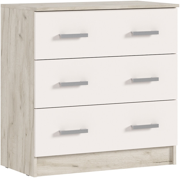 Комод Бася 3 ящика, Крафт серый/Кашемир