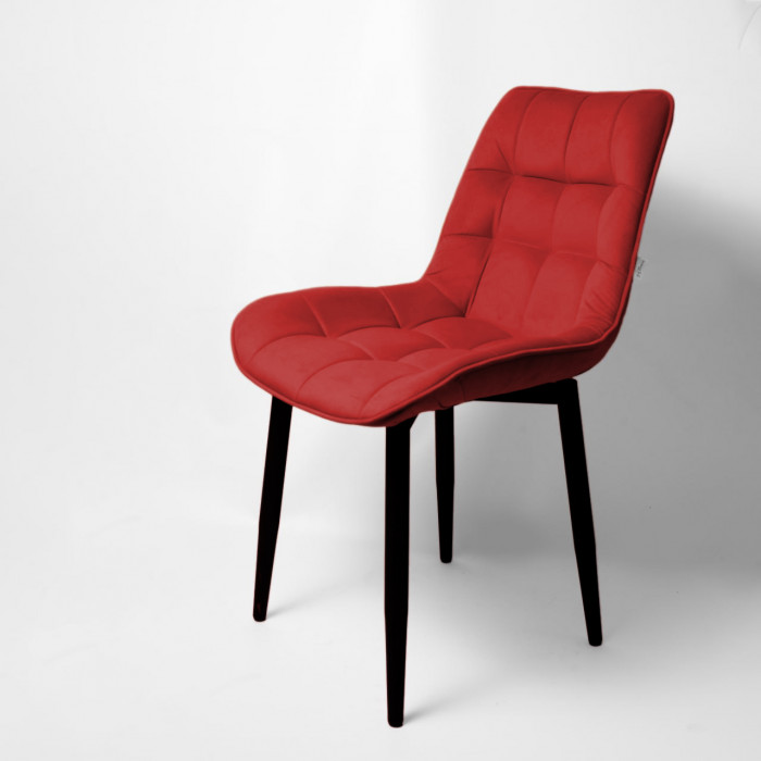 Стул "Бостон" черный матовый Velutto 38 рубин