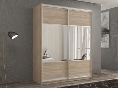 Шкаф-купе Кааппи 6 Сонома Светлый 140х60х230 см