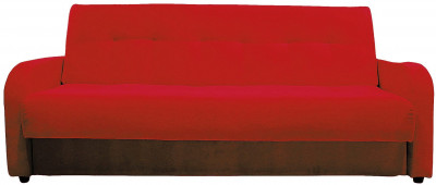 Раскладной диван-кровать, прямой, книжка, цвет красный, велюр, Лондон Люкс 120