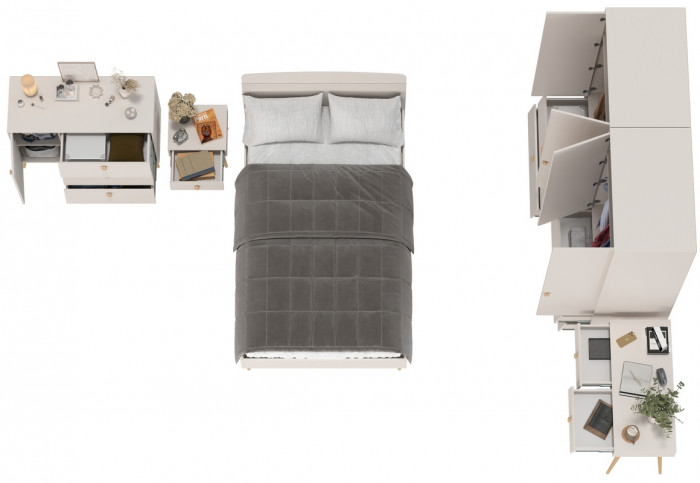 Афина Спальня 38-1200, кашемир серый