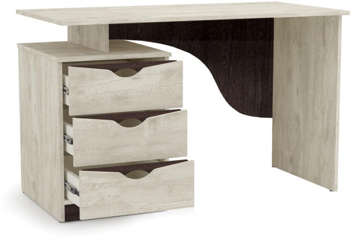 33.23 Лючия стол письменный бетон пайн белый/венге
