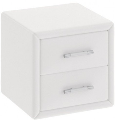 Элис Тумба прикроватная с мягкой обивкой  тип 1 (Белая)