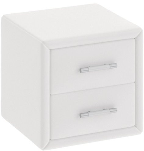 Элис Тумба прикроватная с мягкой обивкой  тип 1 (Белая)