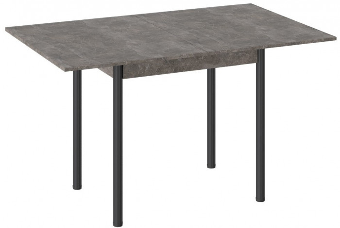 Родос Тип 2 стол с опорой d40 (Черный муар/Белый)