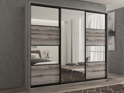 Шкаф-купе Кааппи 5 Эвок Окаменелый 220х60х230 см