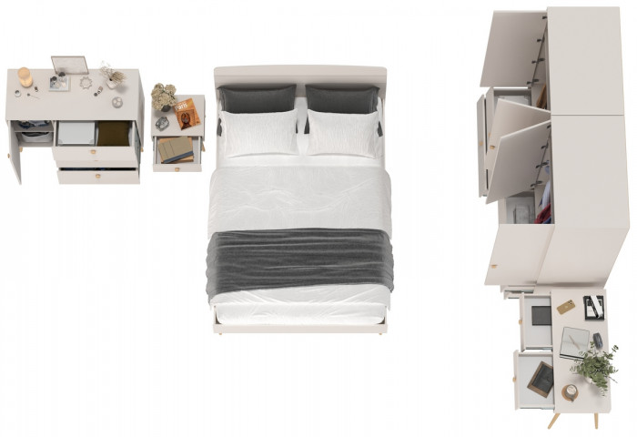 Афина Спальня 38-1400, кашемир серый