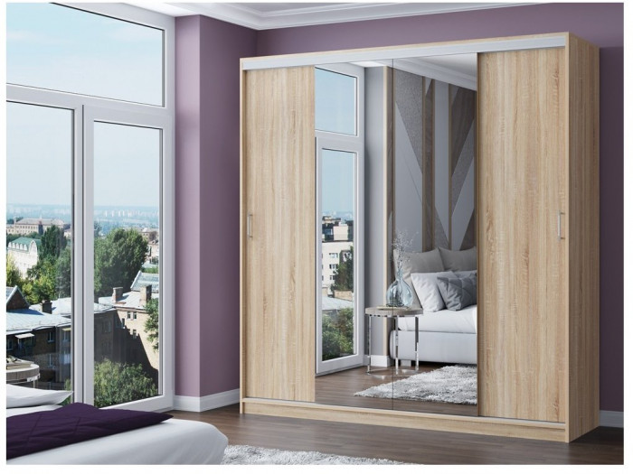 Шкаф-купе Альянс-3 ЛДСП (Белый)