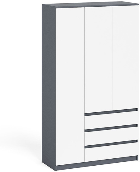 Мори Шкаф МШ1200.1, графит/белый