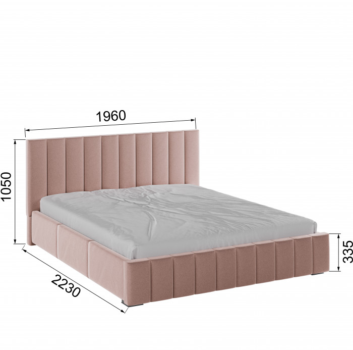 Нега Кровать интерьерная 180 пыльная роза, ПМ